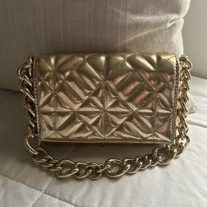 Zara Quilted Chain Strap Shoulder Bag